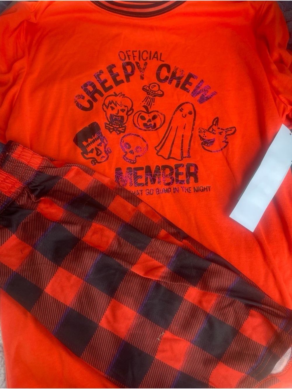 Kids Orange 'Official Creepy Crew Member' Halloween Costume Set